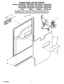 03 - Door And Latch Parts parts for Maytag Dishwasher JDB1255AWR45 from AppliancePartsPros.com