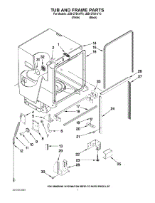 07 - Tub And Frame Parts parts for Maytag Dishwasher JDB1275AWF0 from AppliancePartsPros.com