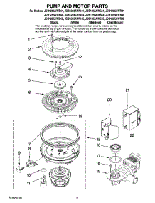 08 - Pump And Motor Parts parts for Maytag Dishwasher JDB1255AWW45 from AppliancePartsPros.com