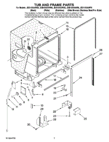 07 - Tub And Frame Parts parts for Maytag Dishwasher JDB1255AWP0 from AppliancePartsPros.com