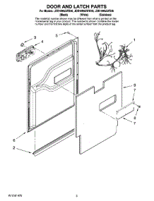 03 - Door And Latch Parts parts for Maytag Dishwasher JDB1090AWB36 from AppliancePartsPros.com