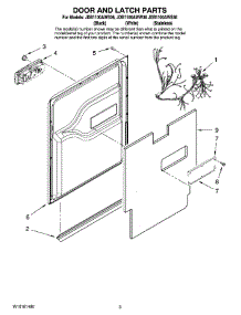 03 - Door And Latch Parts parts for Maytag Dishwasher JDB1100AWW36 from AppliancePartsPros.com