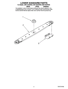 04 - Lower Washarm Parts parts for Maytag Dishwasher JDB1100AWW36 from AppliancePartsPros.com