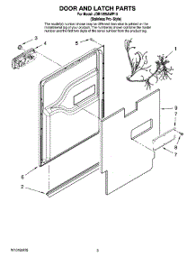 03 - Door And Latch Parts parts for Maytag Dishwasher JDB1255AWP10 from AppliancePartsPros.com