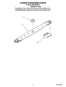 04 - Lower Washarm Parts parts for Maytag Dishwasher JDB1255AWP10 from AppliancePartsPros.com