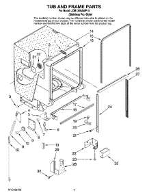 07 - Tub And Frame Parts parts for Maytag Dishwasher JDB1255AWP10 from AppliancePartsPros.com