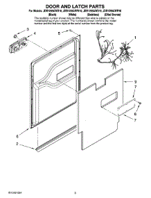 03 - Door And Latch Parts parts for Maytag Dishwasher JDB1255AWR10 from AppliancePartsPros.com