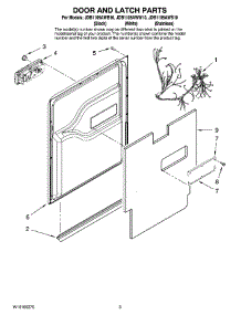 03 - Door And Latch Parts parts for Maytag Dishwasher JDB1105AWS10 from AppliancePartsPros.com
