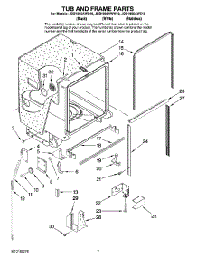 07 - Tub And Frame Parts parts for Maytag Dishwasher JDB1095AWB10 from AppliancePartsPros.com