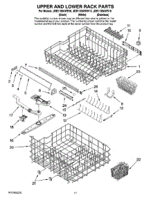 09 - Upper And Lower Rack Parts parts for Maytag Dishwasher JDB1105AWB10 from AppliancePartsPros.com