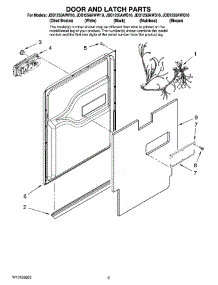 03 - Door And Latch Parts parts for Maytag Dishwasher JDB1250AWS10 from AppliancePartsPros.com