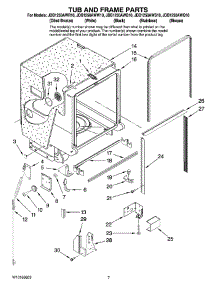 07 - Tub And Frame Parts parts for Maytag Dishwasher JDB1250AWS10 from AppliancePartsPros.com