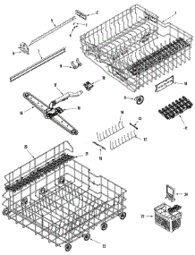 03 - Rail & Rack Assembly parts for Jenn-Air Dishwasher JDB1090AWB from AppliancePartsPros.com