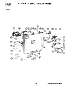 02 - Door & Escutcheon parts for Jenn-Air Dishwasher DU440-C from AppliancePartsPros.com
