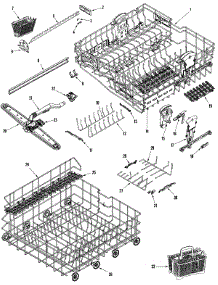 03 - Rail & Rack Assembly parts for Jenn-Air Dishwasher JDB1250AWP from AppliancePartsPros.com