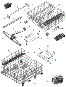 03 - Rail & Rack Assembly parts for Jenn-Air Dishwasher JDB1100AWS from AppliancePartsPros.com
