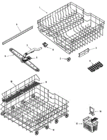04 - Rail & Rack Assembly parts for Jenn-Air Dishwasher JDB1060AWB from AppliancePartsPros.com
