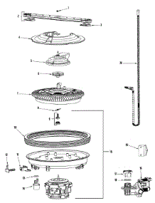 02 - Pump & Motor parts for Jenn-Air Dishwasher JDB1100AWW from AppliancePartsPros.com