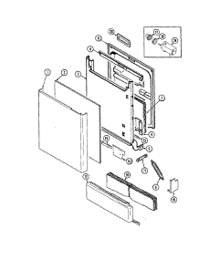 Door parts for Jenn-Air Dishwasher JDB3010AWQ from AppliancePartsPros.com