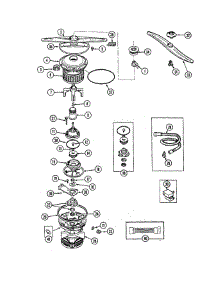 Pump And Motor parts for Jenn-Air Dishwasher JDB3010AWQ from AppliancePartsPros.com