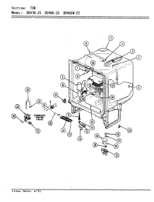 04 - Tub parts for Jenn-Air Dishwasher DU466-25 from AppliancePartsPros.com