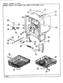 04 - Rack Assembly parts for Jenn-Air Dishwasher DW441C119 from AppliancePartsPros.com