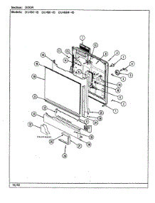 02 - Door parts for Jenn-Air Dishwasher DU466W-45 from AppliancePartsPros.com