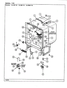 05 - Tub parts for Jenn-Air Dishwasher DU466W-45 from AppliancePartsPros.com
