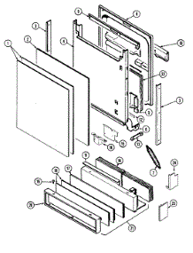 03 - Door parts for Jenn-Air Dishwasher DW960B-CAN from AppliancePartsPros.com