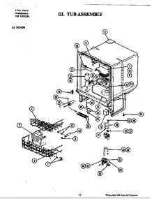 Tub Assembly parts for Jenn-Air Dishwasher DU460-20 from AppliancePartsPros.com