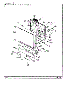 02 - Door parts for Jenn-Air Dishwasher DU430-48 from AppliancePartsPros.com