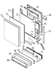 03 - Door (Dw760s) parts for Jenn-Air Dishwasher DW760S from AppliancePartsPros.com