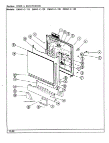02 - Door & Escutcheon parts for Jenn-Air Dishwasher DW441C129 from AppliancePartsPros.com