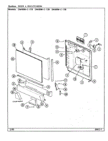 03 - Door Assembly (Dw489wc119,129,139) parts for Jenn-Air Dishwasher DW489WC129 from AppliancePartsPros.com