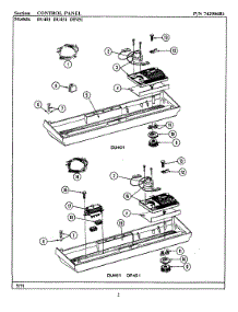 03 - Control Panel parts for Jenn-Air Dishwasher DP451 from AppliancePartsPros.com