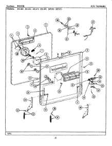 04 - Door parts for Jenn-Air Dishwasher DP451 from AppliancePartsPros.com