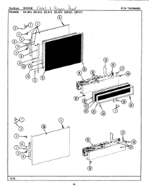 05 - Door Front & Access Panel parts for Jenn-Air Dishwasher DP451 from AppliancePartsPros.com