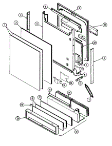 03 - Door parts for Jenn-Air Dishwasher DW710W from AppliancePartsPros.com