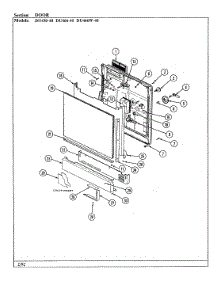 02 - Door parts for Jenn-Air Dishwasher DU466W-40 from AppliancePartsPros.com