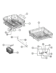 09 - Track & Rack Assembly parts for Jenn-Air Dishwasher DP450 from AppliancePartsPros.com