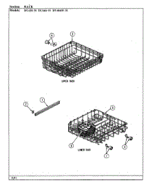 03 - Rack parts for Jenn-Air Dishwasher DU466-35 from AppliancePartsPros.com