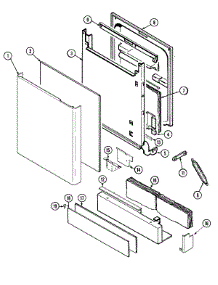 03 - Door (Blue Creek) parts for Jenn-Air Dishwasher DW861UQK from AppliancePartsPros.com