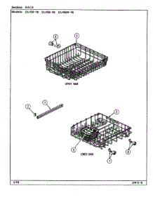 04 - Rack parts for Jenn-Air Dishwasher DU466W-48 from AppliancePartsPros.com