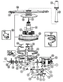 04 - Pump & Motor parts for Jenn-Air Dishwasher DW960UQW from AppliancePartsPros.com