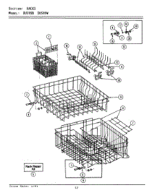07 - Racks parts for Jenn-Air Dishwasher DU599B from AppliancePartsPros.com