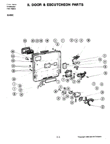 02 - Door Assembly parts for Jenn-Air Dishwasher DU498-C from AppliancePartsPros.com