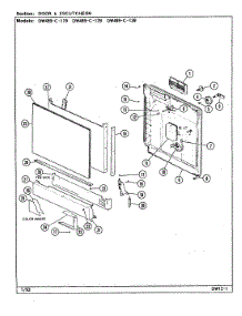 03 - Door & Escutcheon parts for Jenn-Air Dishwasher DW489C119 from AppliancePartsPros.com