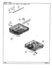 05 - Rack parts for Jenn-Air Dishwasher DW489C119 from AppliancePartsPros.com