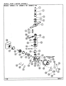 04 - Pump & Motor Assembly parts for Jenn-Air Dishwasher DW489C119 from AppliancePartsPros.com