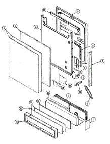 03 - Door parts for Jenn-Air Dishwasher DW1000B from AppliancePartsPros.com